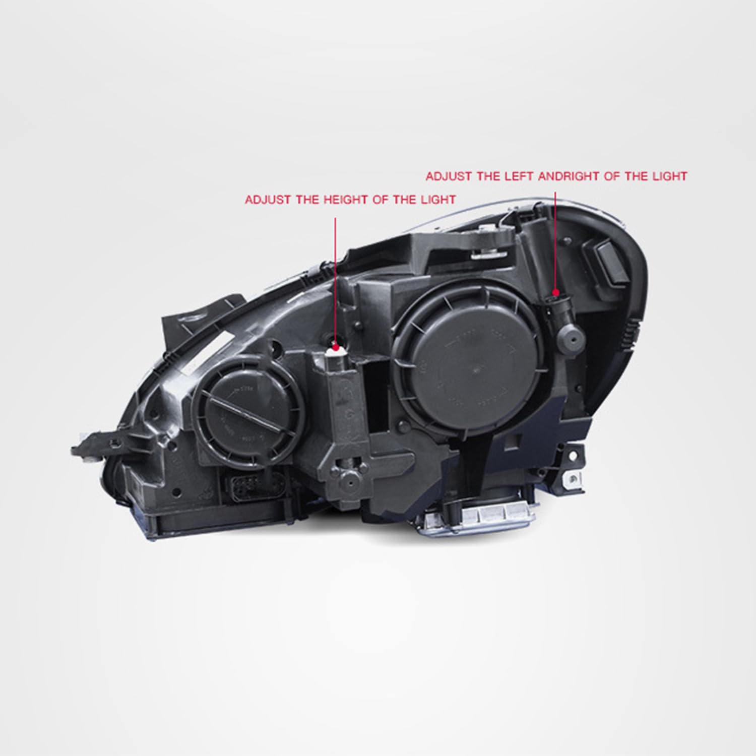 Auto Frontleuchten für Benz C W204 C180 C200 2011-2014,Auto-Frontleuchten Zubehör Modifizierte Scheinwerferbaugruppe Zubehör Ersetzen,Right