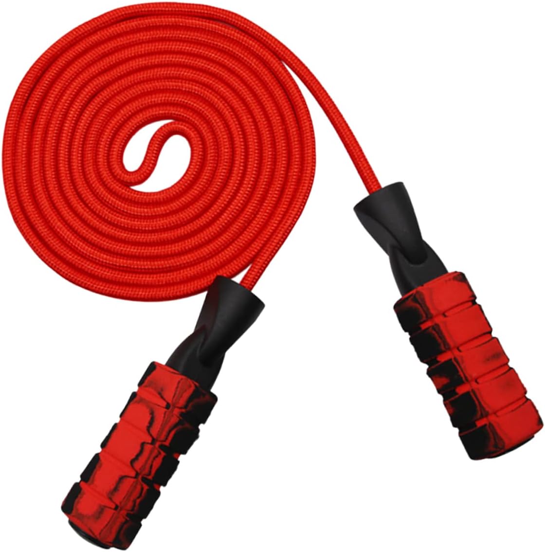 Weighted Jump Rope with Duplex Bearing Red Skipping Rope for Adults Students for Fitness Training Sports and Activities