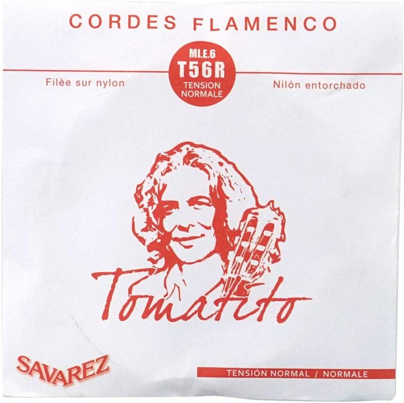 Savarez Classical Guitar Strings Tomatito Flamenco T54R Polished Silverplated Copper - 4th "D", Normal Tension, Single String Set of 10 (STSAV50-50370)
