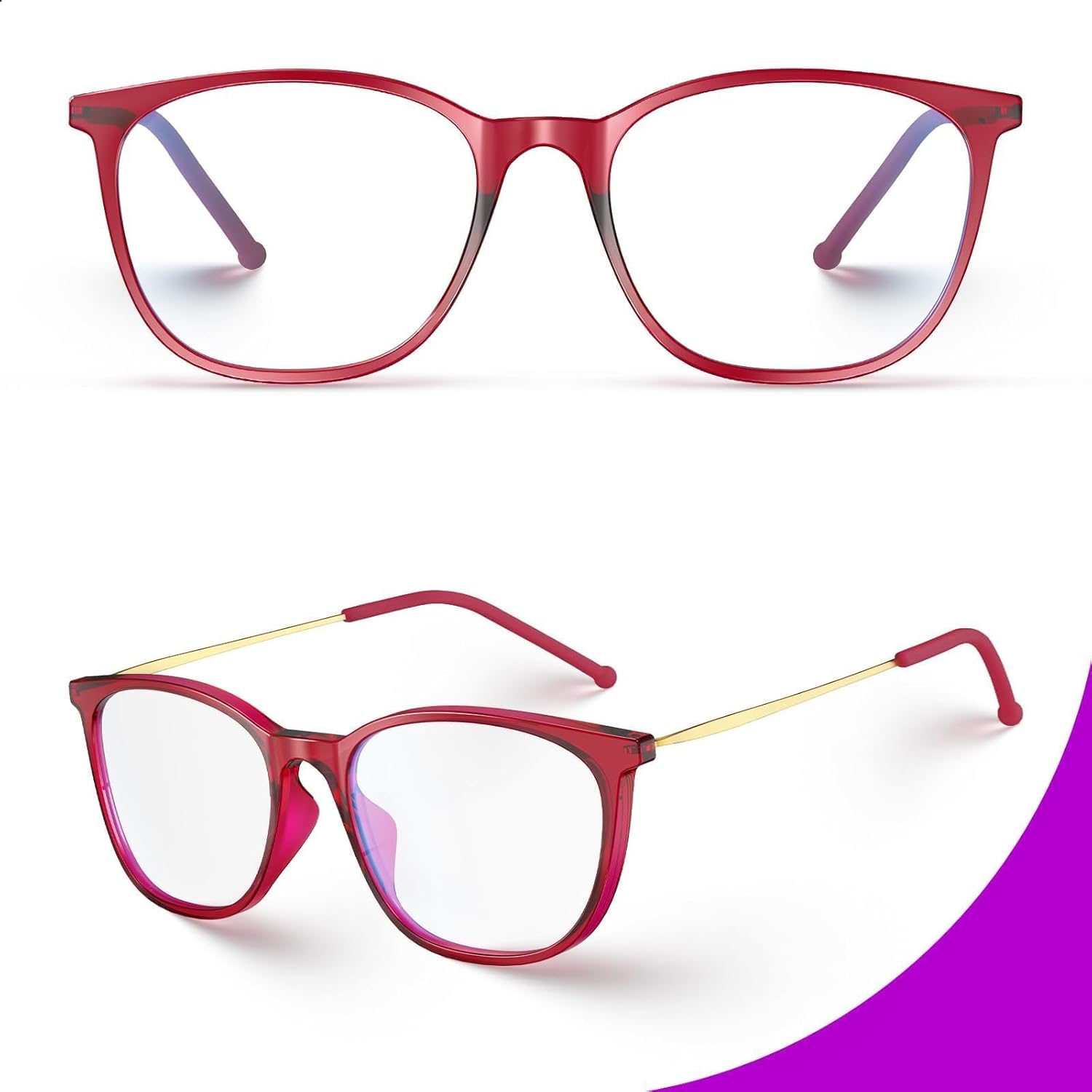 VISOONE Light Weight Slip Resistant Blue Light Blocking Computer Glasses with Anti Glare UV400 for Man Women GAEL - Image 3