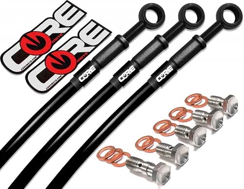 Core Moto Brake Lines Compatible with Kawasaki ZX6R Brake Lines