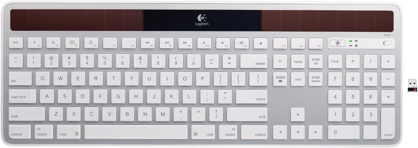 Logitech Wireless Solar Keyboard K750 for Mac - Silver (Renewed)