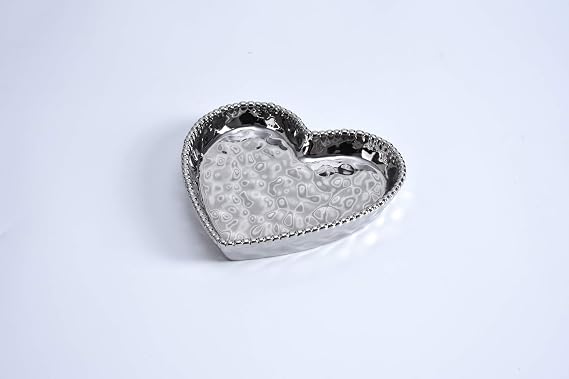 Pampa Bay Love is in the Air Medium Heart Dish (1, Silver)