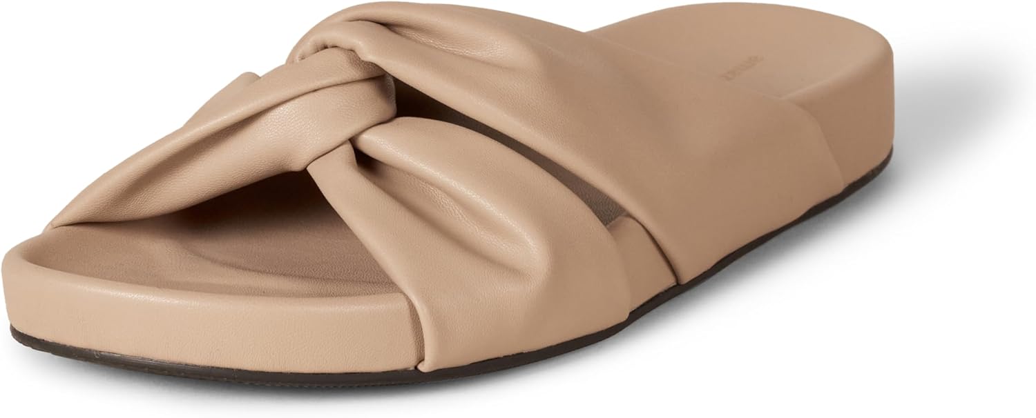 Amazon Essentials Women's Twist Slide Sandal 6 Beige