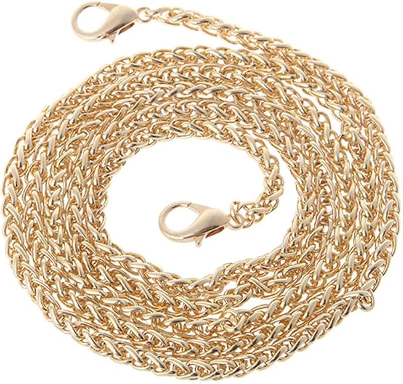 Catena Per Borsa Tracolla Dorata 120cm - Sostituto Cinturino Borsa, Con Fibbie Sicure, Accessorio Moda - Foto 10