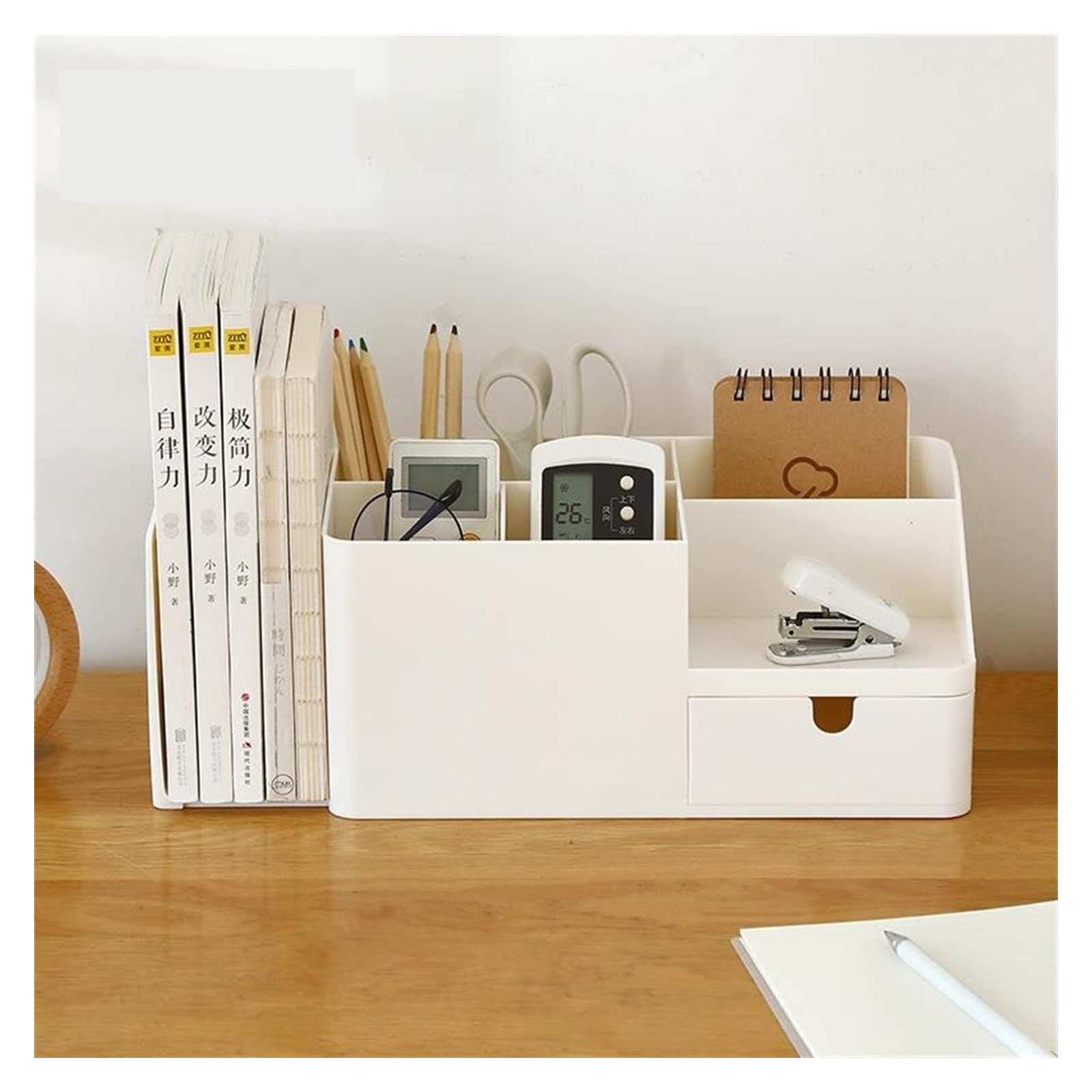 Pot à crayons Nouveau ABS bureau bureau organisateur bacs support de rangement bureau crayon stylo articles divers boîte extensible papeterie bureau fournitures scolaires Porte stylo ( Color : Beige ,