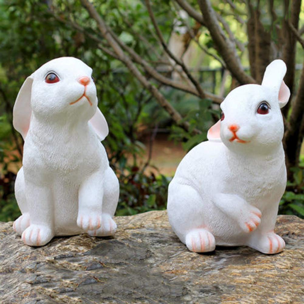 Statues de jardin de lapin et sculptures d'animaux en résine