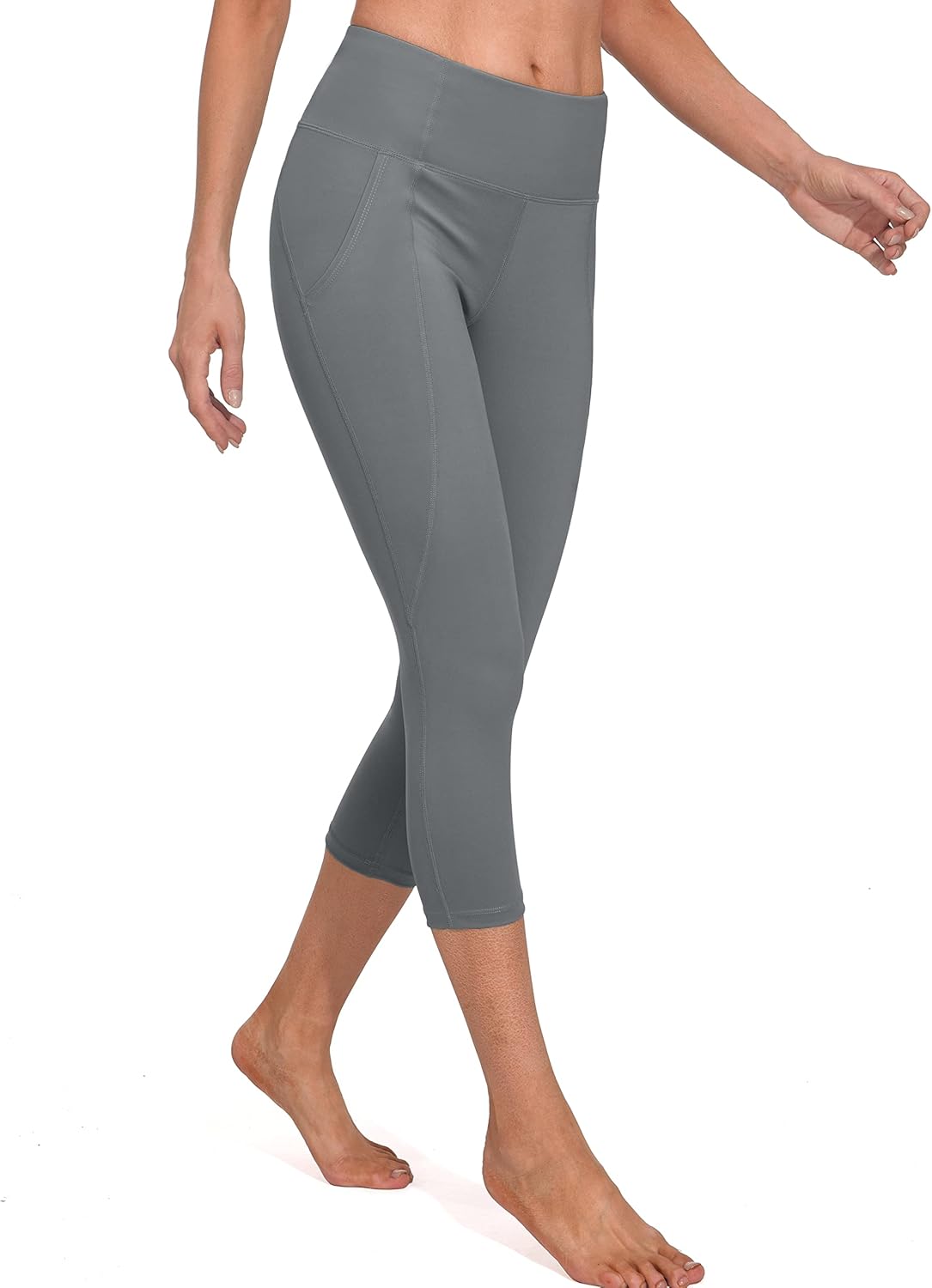 Little Donkey Andy Women's High Waist Capris Leggings Gym Tummy Control Pants for Yoga Running Workout Cycling