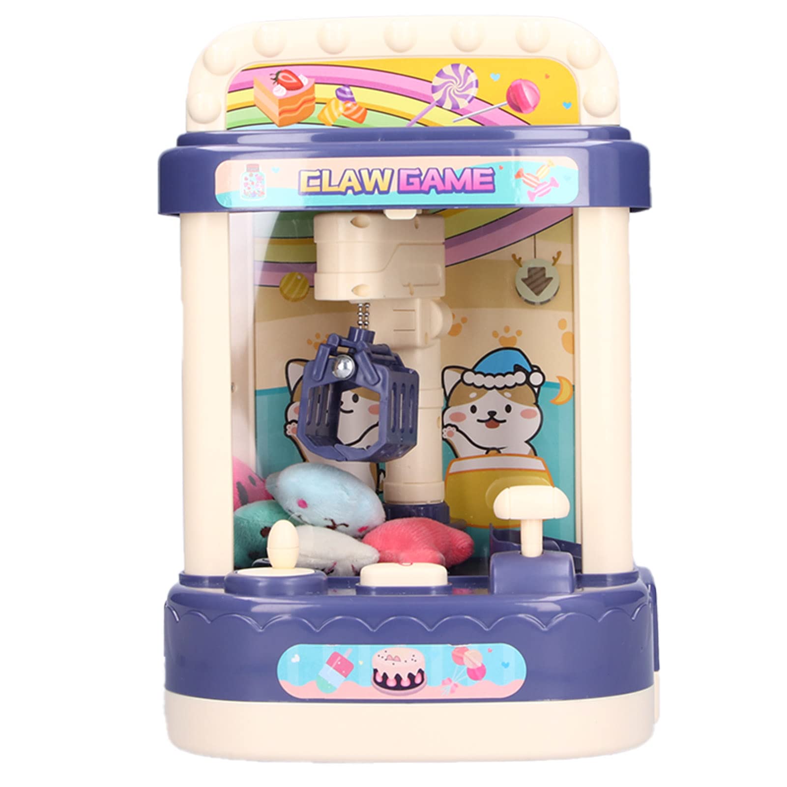 Mini Gioco di Artigli per Bambole di Caramelle per Bambini con Musica Leggera per Il Divertimento in Famiglia a Casa con Materiale ABS Resistente (Mini Macchina per Bambole Blu