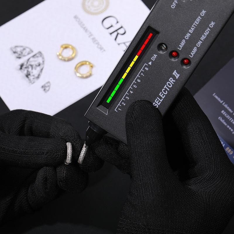 Iced Out Hoop Earrings 925 Sterling Silver D Color VVS Moissanite Huggie Cartilage Cuff Hypoallergenic Luxury Fashion Round Circle Silver Gold Hoop Earrings For Women - Image 6