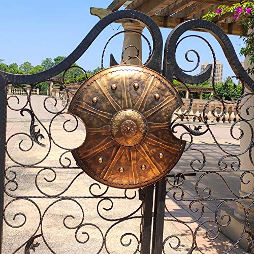 Looyar Antique Troy Trojan War Shield Ancient Greek Shield Handcrafted Metal Crafts For Knight Soldier Warrior Costume Battle Play Halloween Cosplay Larp Home Office Bar Lobby Wall Decoration #TOP6