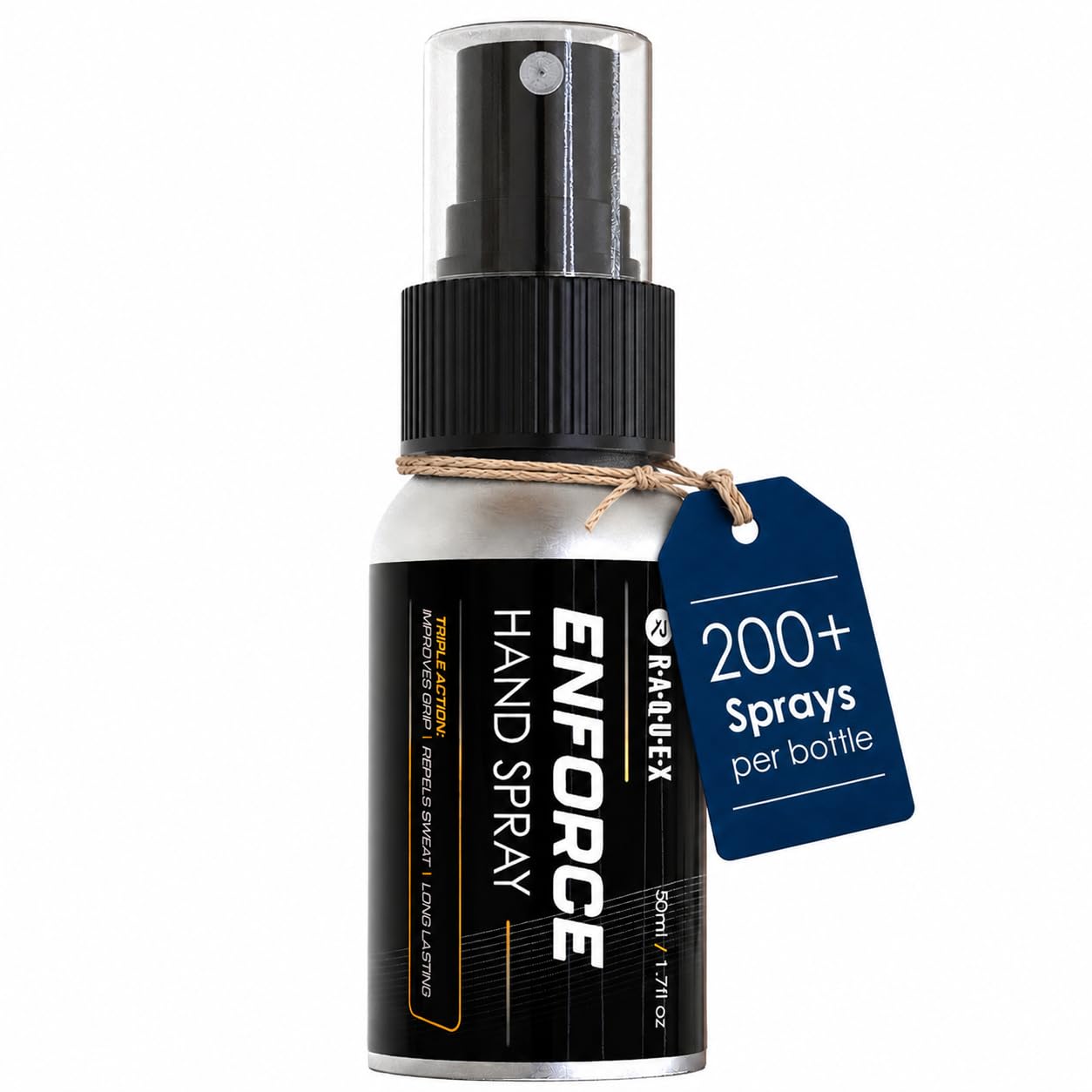 Raquex Enforce Anti-Sweat Hand Spray, 50ml (200+ Applications) – Stops Sweaty Hands for a Dry, Non-Slip Grip in Tennis, Padel, Squash & Badminton