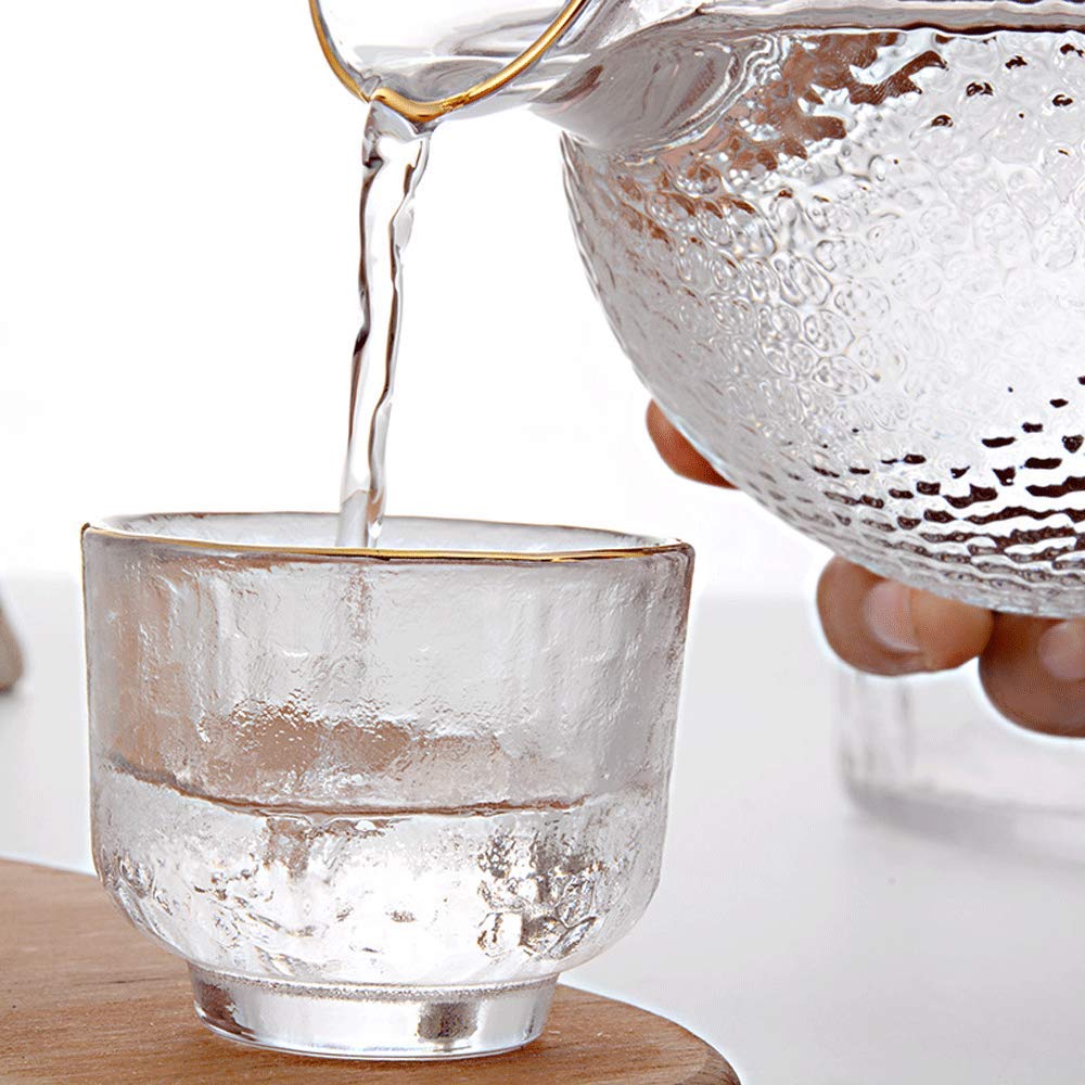 Carafe à Vin Et Saké Froid En Verre - 385 Ml, Design Moderne Et Élégant, Pour Table Et Bar
