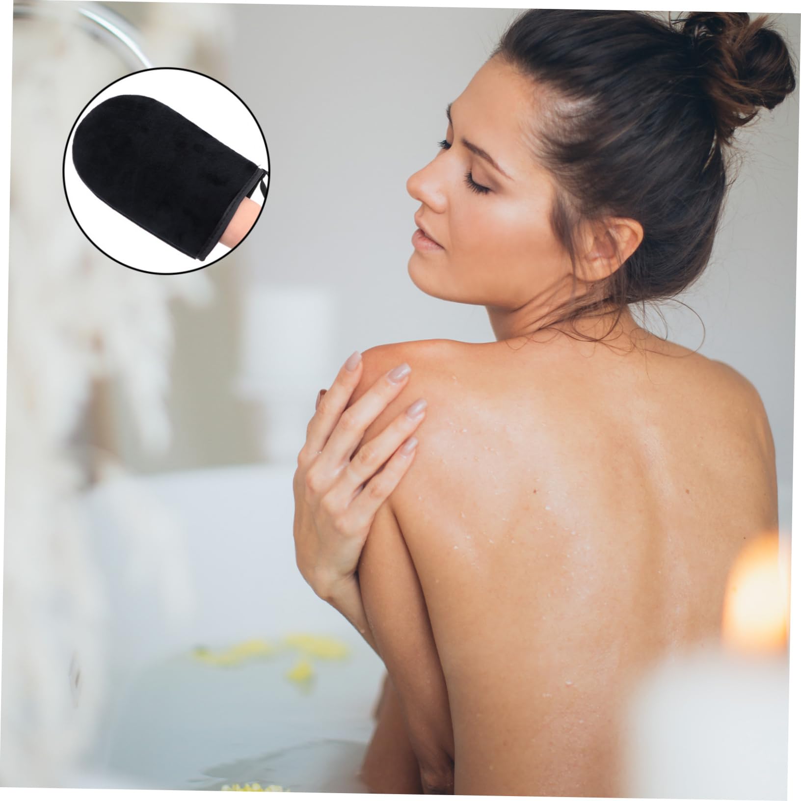 SOESFOUFU Self-tanning Mitts Waterproof Coating 3pcs Set Tanning Lotion Mitts for Face Body Exfoliating Gloves for Easy Application