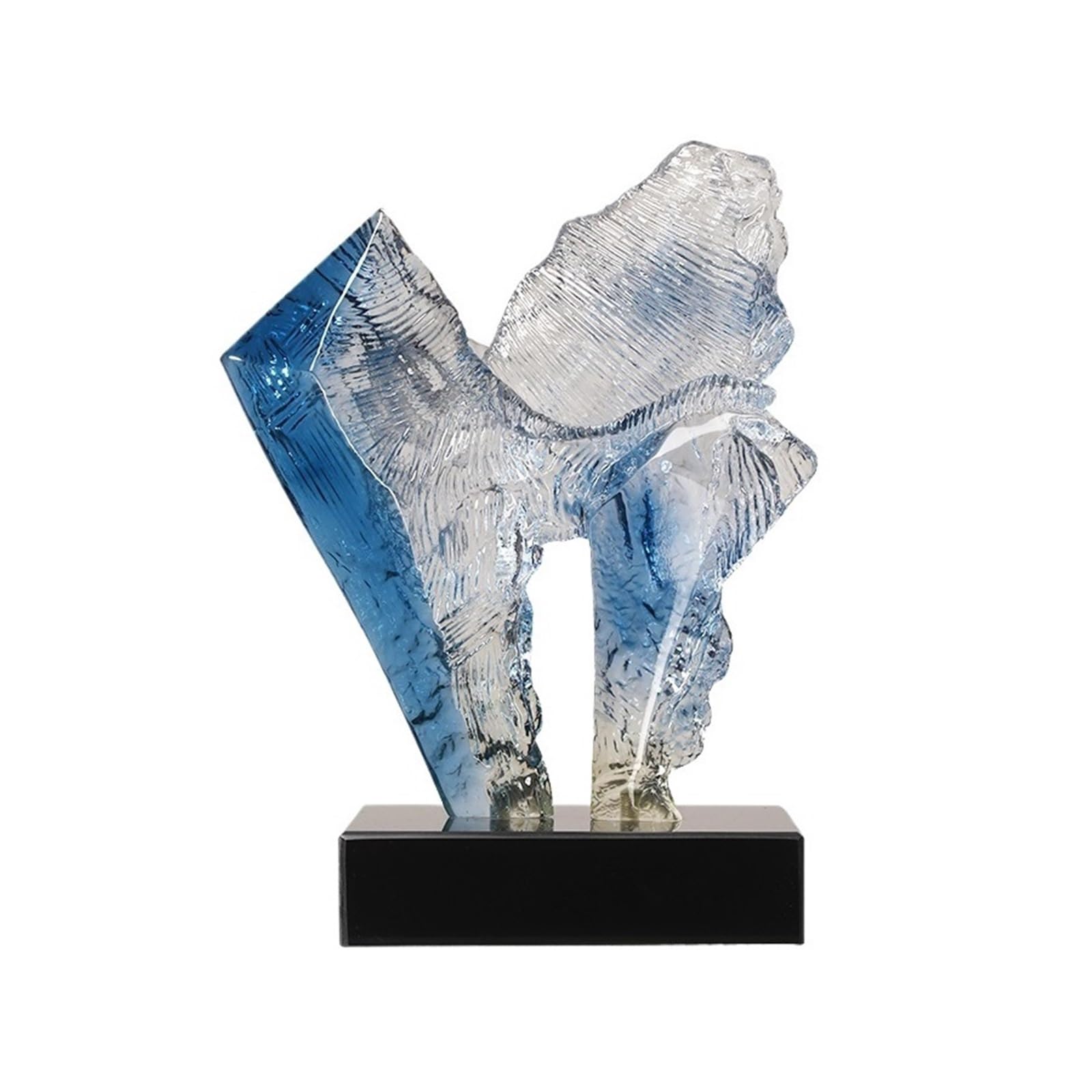 T2H9B5V4G8 Home decoration Abstract Sculpture Transparent Resin Entryway Decorative Art Piece for Living Room