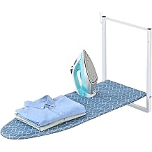 KINGBOARD Wall Mounted Ironing Board with Iron Storage, Foldable Iron Board