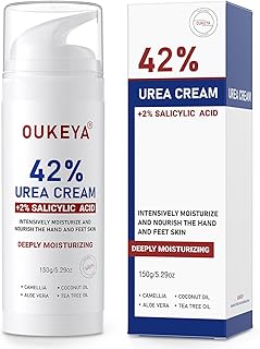 OUKEYA Crema de urea 42% con 2% de ácido sali...