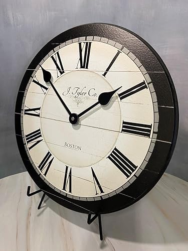 Miniatura 2 de Carolina - Reloj de pared grande negro  Mecanismo de cuarzo ultra silencioso  Hecho a mano en Estados Unidos hermoso color nítido duradero  Viene en