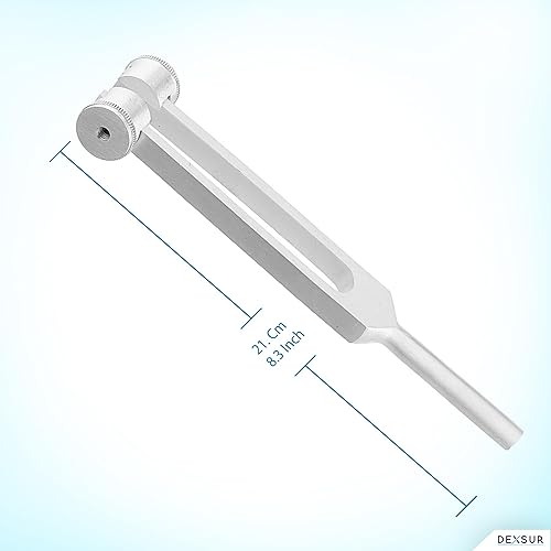 Miniatura 3 de SURGICAL ONLINE Diapasón C256 Hz de grado médico, pesas fijas, no magnética, ligera, portátil, resistente a la corrosión, mango extra largo