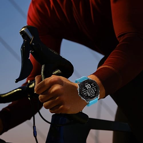Miniatura 7 de OVERSTEP Compatible con la correa de reloj Fenix 7, correa de reloj de silicona suave de 0.866 pulgadas de ancho para reloj inteligente Garmin Fenix