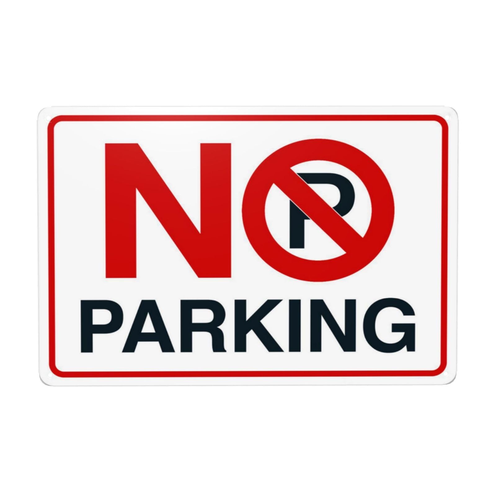 SMAZDFXX No Parking With Large Symbol Sign Metal Signs, Cautions Security Tin Sign, Safety Warning Signs, Street Business Wall Decor 5.5"x8"