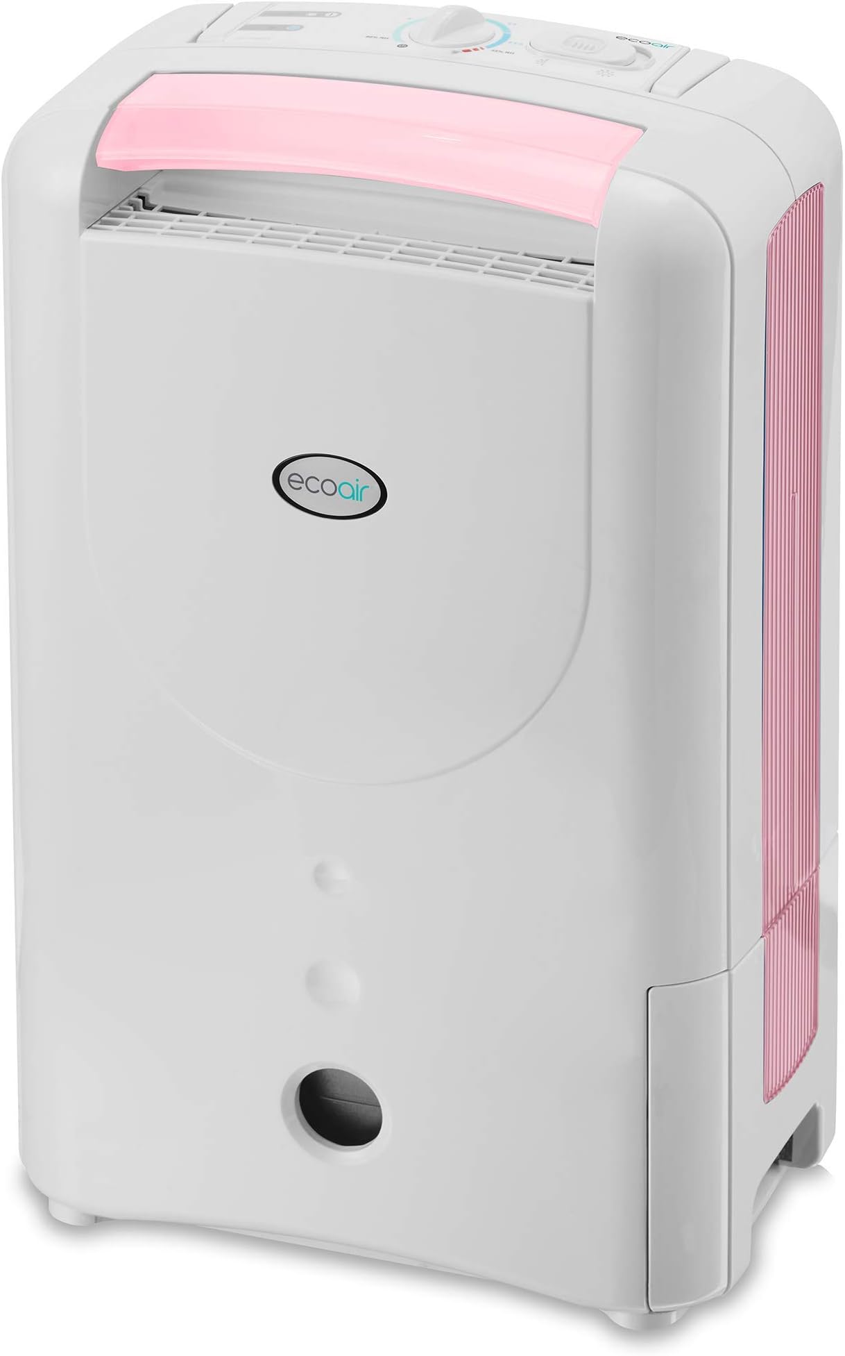 EcoAir DD1 Simple MK3 Pink Desiccant Dehumidifier| Rotary Control | 7.5 Litre/Day | Quiet 34dBA | Silver Filter | Laundry | 6Kg | Home Garage Basement Boat