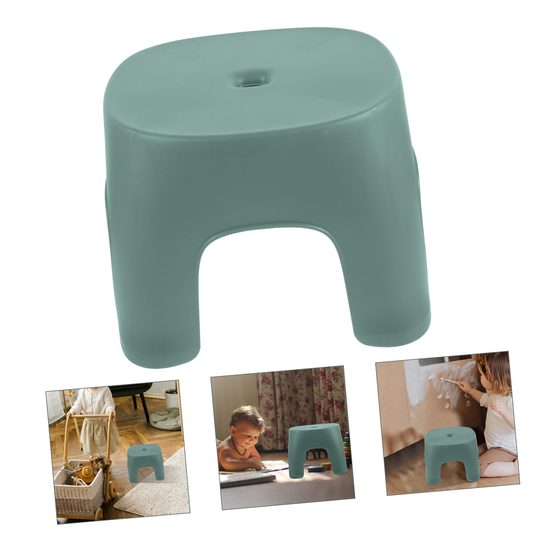 CHILDWEET Sgabello Ergonomico Piccolo Sicuro E Robusto in Plastica Per Bambini E Bambine Bagno Cucina Camper E Uso Quotidiano