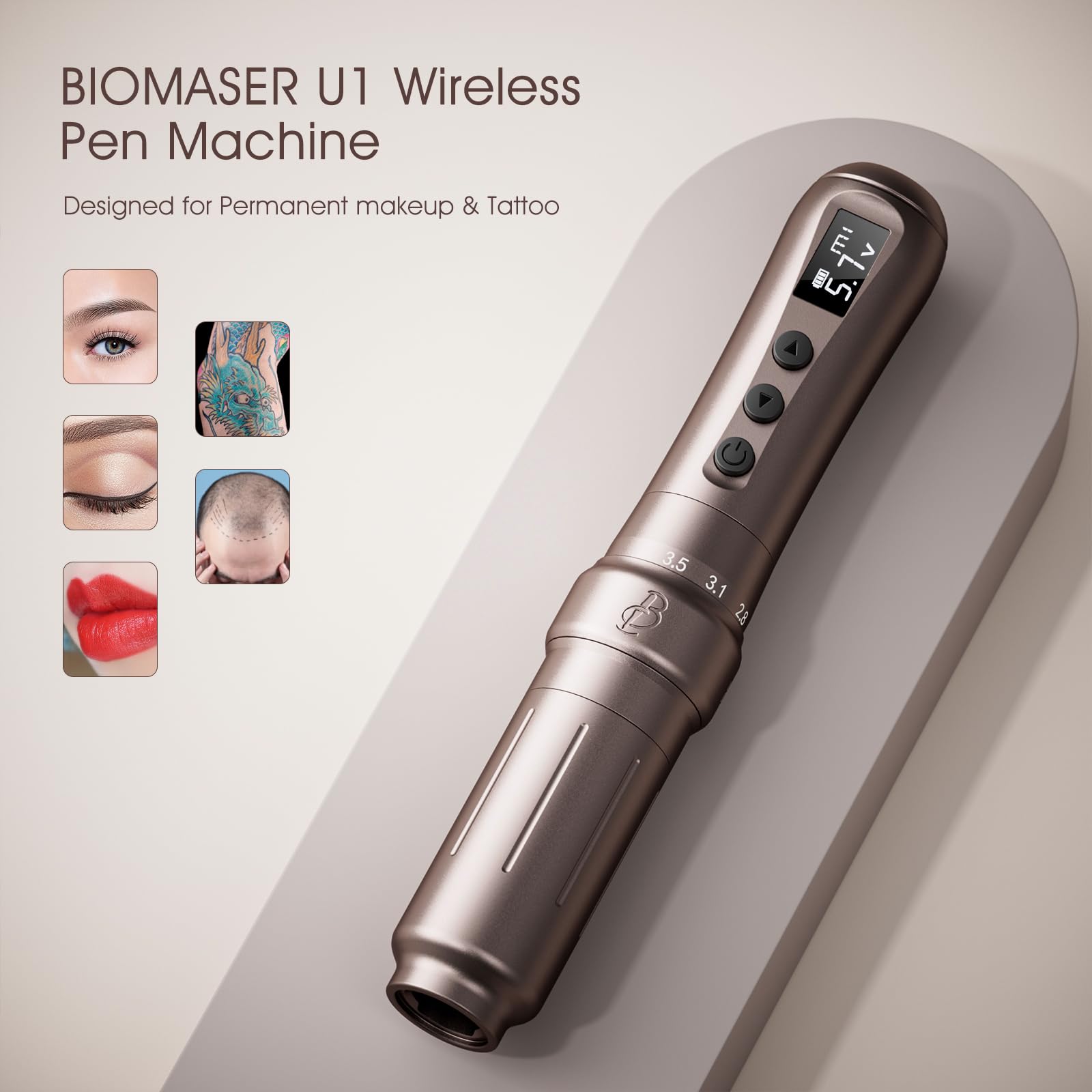 Biomaser U1 Wireless Semi Permanente Trucco Macchina 6 Tempi Regolabili