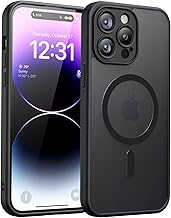 Magnetic Case for iPhone 14 Pro Max,[Full Camera Protection] [Compatible with Magsafe] [Translucent Matte] Shockproof Protective with Anti-Fingerprint Slim Phone Case, Black