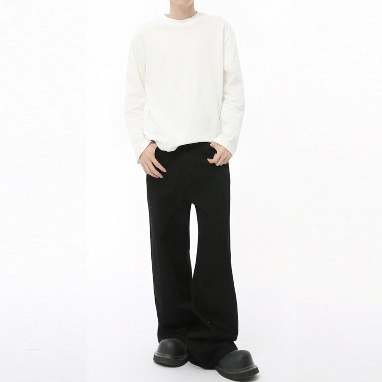 Men Camo Printed Baggy Jeans Wide Leg Camouflage Skater Denim Pants Button Zipper Straight Streetwear Pants