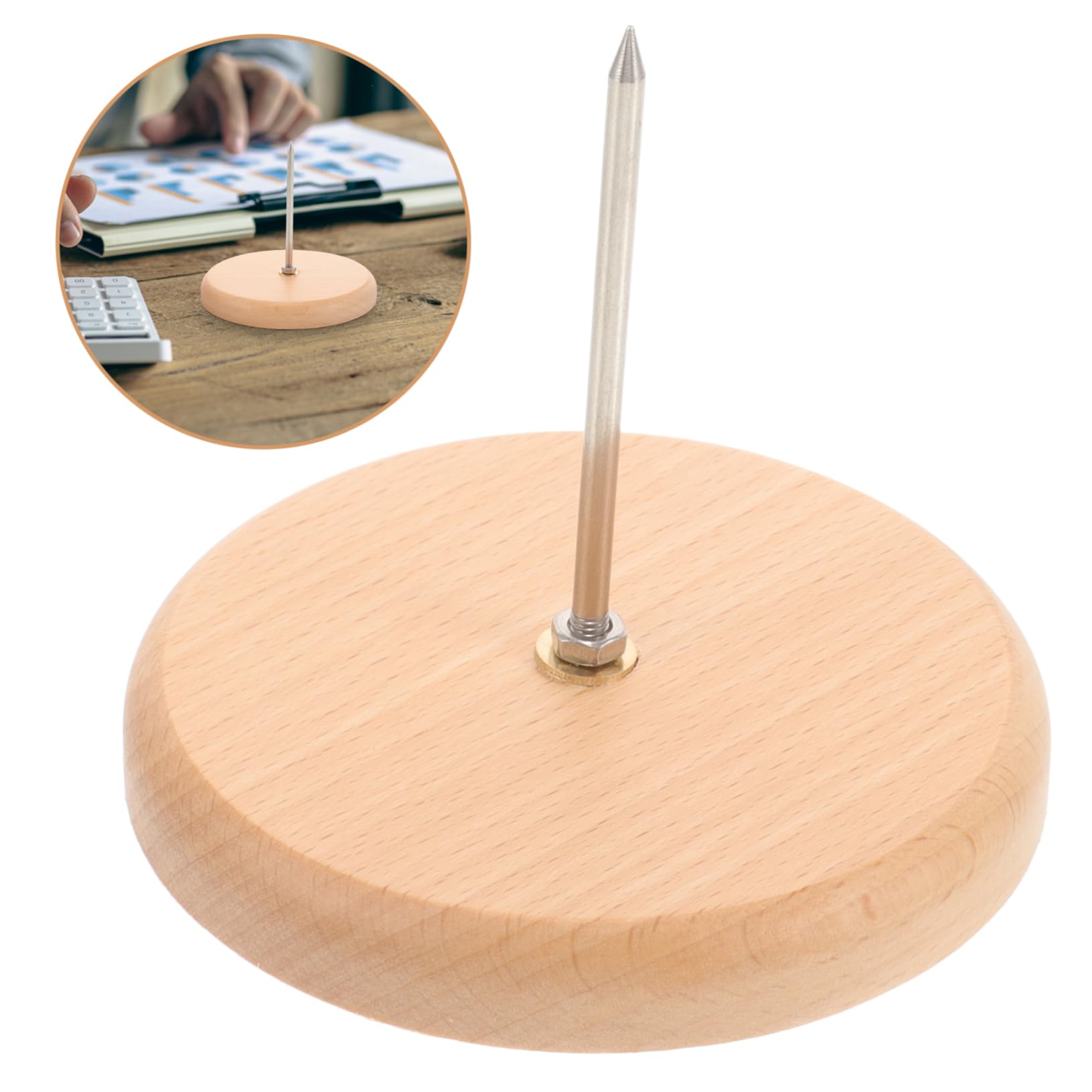 NUOBESTY 4pezzi Titolare Ricevute Con Spillo Per Memo Organizzatore Desktop Per Fatture e Ricevute Accessorio Per Ufficio e Ristoranti Design Elegante e Resistente