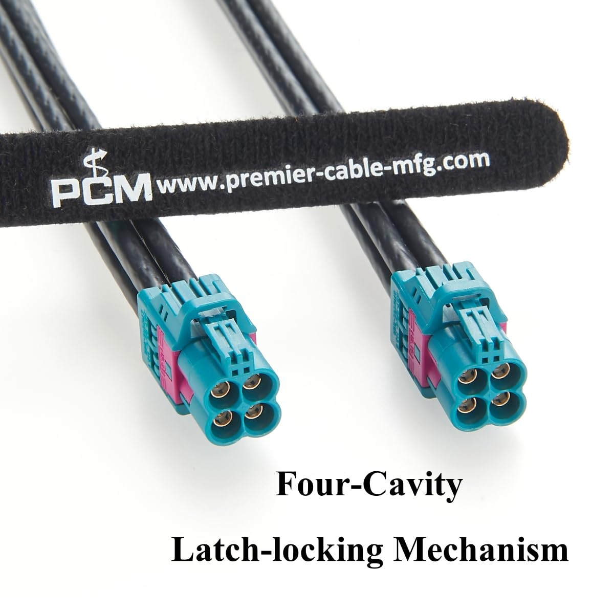 Quad 4 in 1 Rosenberger Mini Fakra RF Coaxial Cable Four-Cavity AMK12D-1M4Z5-Z Female to Female Car Vehicle LVDS Data Cable for ADAS, FPD-Link GMSL Camera, Infotainment, Telematics (2M/6.6FT)