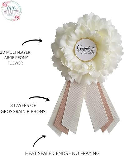 Miniatura 22 de Banda para mamá y papá para ser Pin Banda y ramillete para baby shower Hecho a mano en Estados Unidos