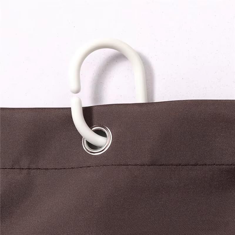 Rideau de douche marron de qualité supérieure textile imperméable uni chic