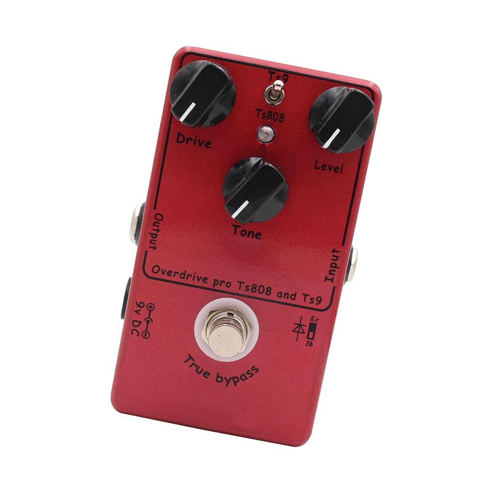 Efekty Gitarowe True Bypass Distortion Overdrive Akcesoria Czerwony