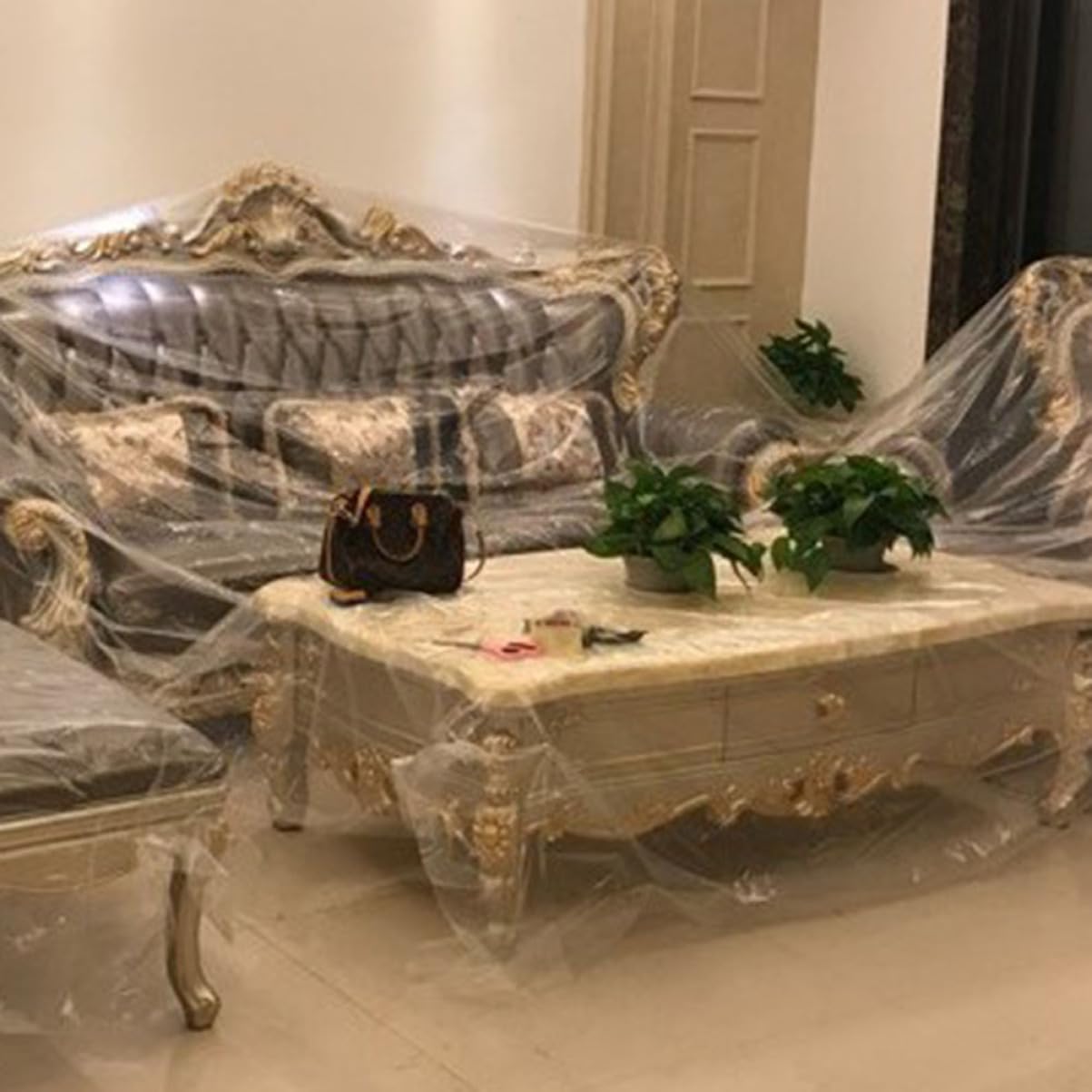 Sosoport Table Cloth 1pcs Table Cloths Tablecloths Anti-ash Cover for Furniture Dustproof Cloth Anti-ash Furniture Cloth Waterproof Cloth Household White Gabe Furniture Protector Covers