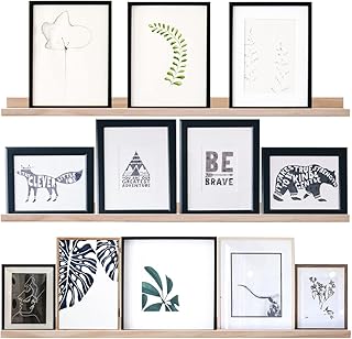 AZSKY 48 Inch Long Narrow Floating Shelves for Wall Storage Rustic Natur...