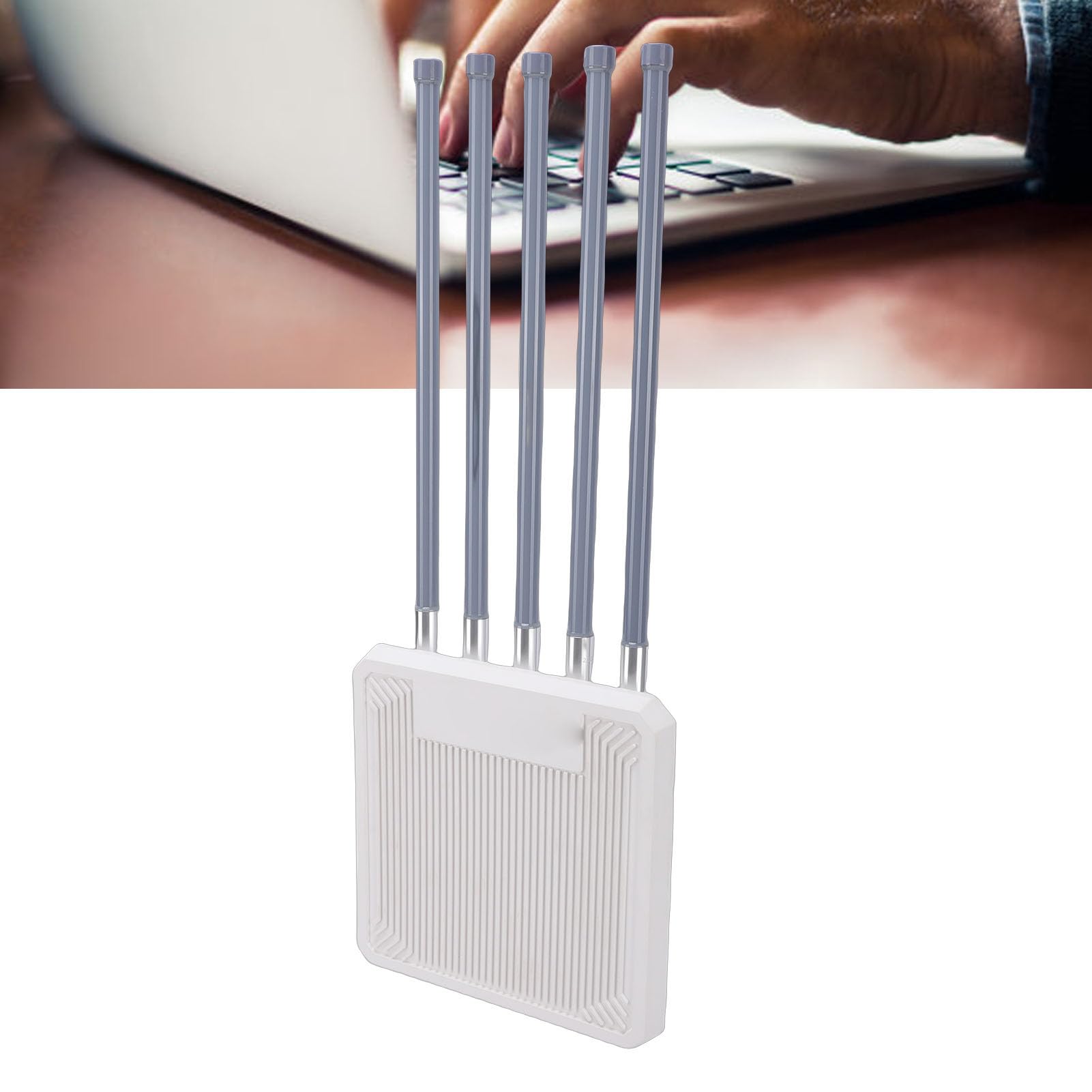 Cuifati Router WiFi 6 per Esterni, con Custodia Impermeabile IP67, Doppia Banda 2402 Mbps 5 GHz e 573 Mbps 2,4 GHz, 6 Antenne da 7 DBi, Amplificatore Ad Alta Potenza con Diverse modalità
