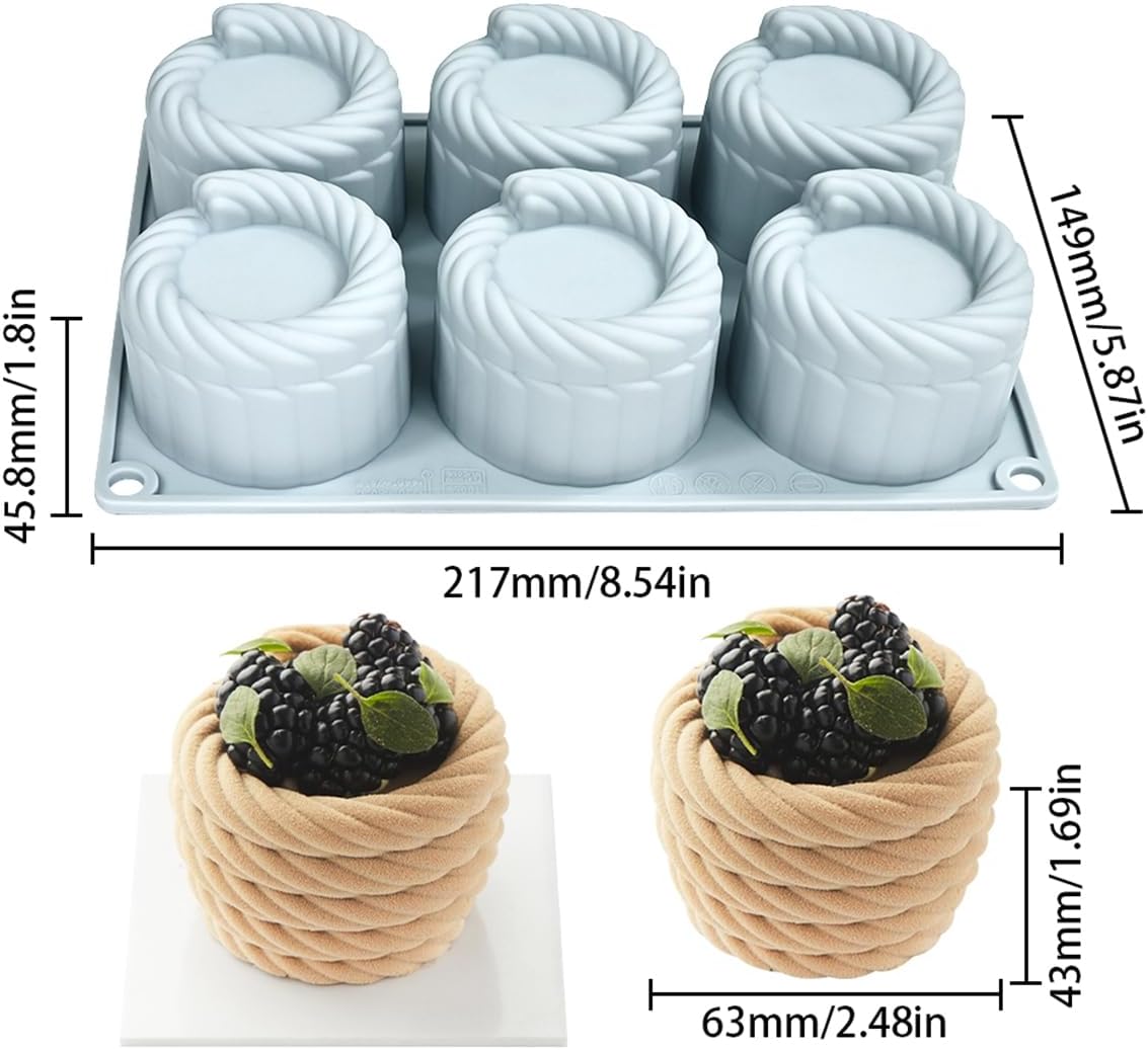 mostsom Silicone Cake Mold 3D Flower Basket Non-Stick Baking Pan Mousse | Jelly, Chocolate, and Pastry Oven, Microwave, Freezer & Dishwasher Safe – Easy Release & Clean Homemade Desserts