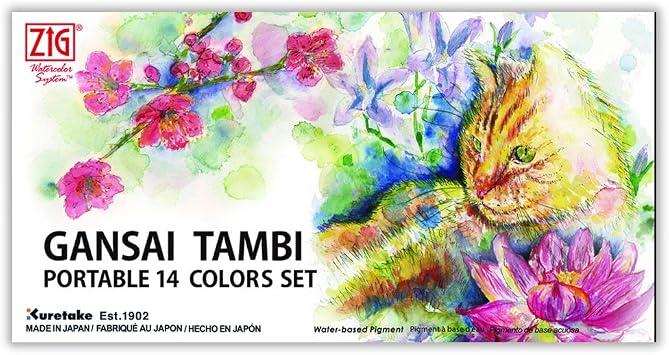 Kuretake Gansai Tambi 14 Color Set-