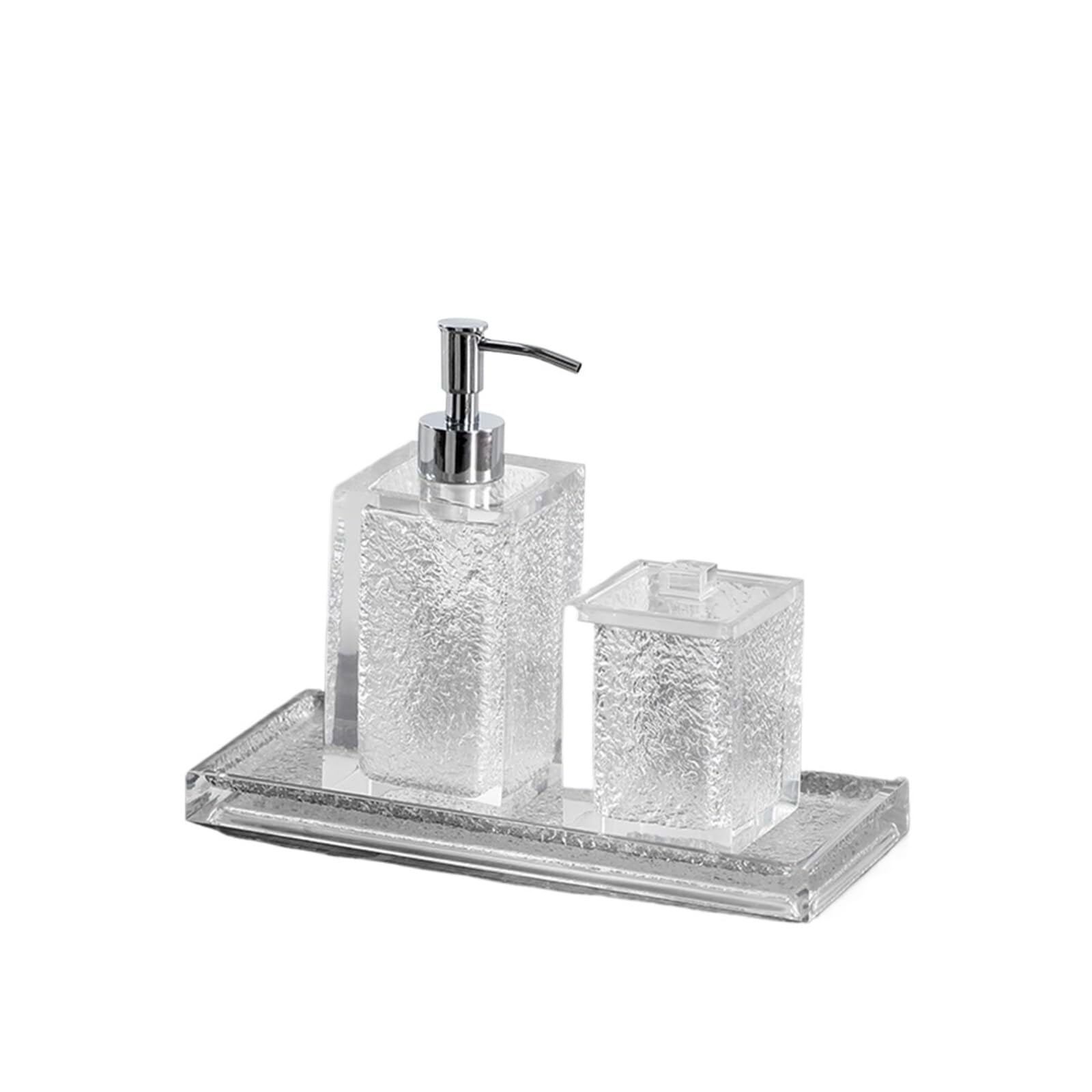 Juego de accesorios de baño de resina de 3 piezas para organizar el lavabo