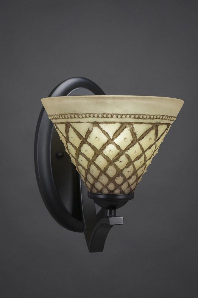 Toltec Lighting Zilo 1 Light Wall Sconce in Matte Black (551-MB-7185)