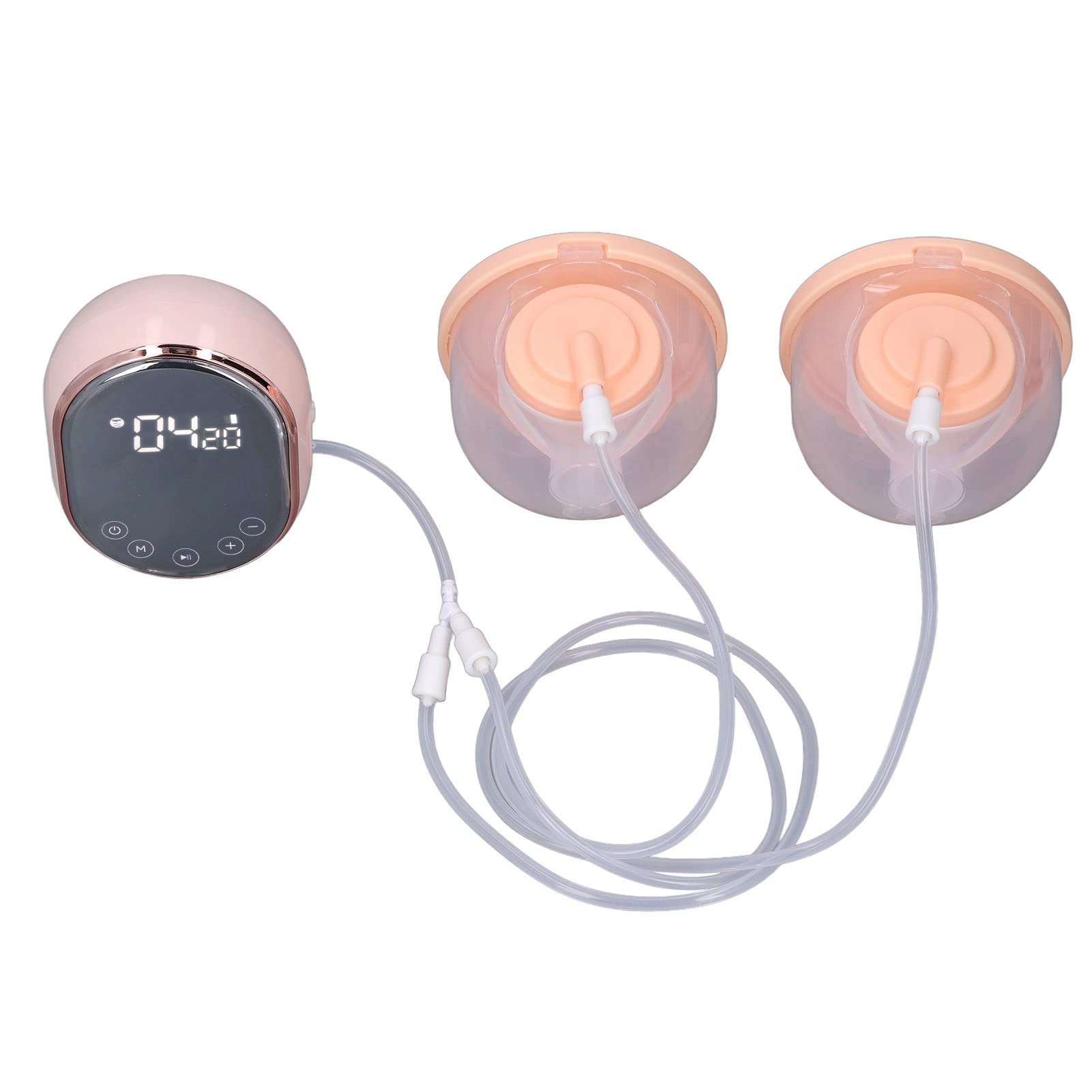 Milchpumpe Elektrisch, Doppelte Tragbare Milchpumpe, Elektrische In-Bra-Hands-Free-Milchpumpe Leise, Wiederaufladbar, Starke Saugkraft, Schmerzfreie 3 Modi und 9 Stufen, Automatische Stillpumpe, 24mm
