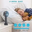 Drumstone (𝗦𝗽𝗲𝗰𝗶𝗮𝗹 𝟭𝟬 𝗬𝗲𝗮𝗿𝘀 𝗪𝗮𝗿𝗿𝗮𝗻𝘁𝘆 Mini Portable USB Hand Fan | High-Speed, Rechargeable Battery Operated Summer Cooling Table Fan for On-the-Go Comfort gallery image