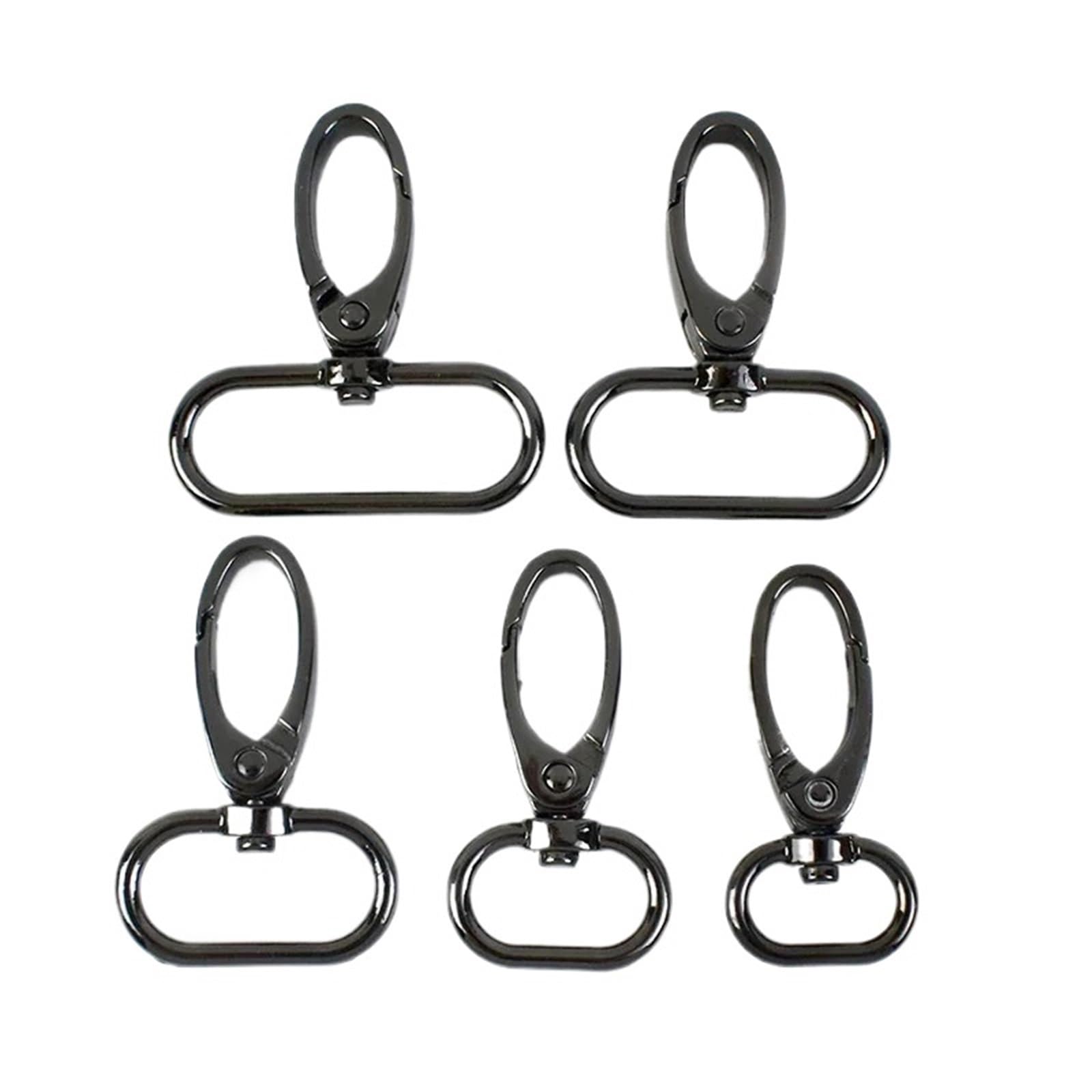 Cigpklo Gunblack Swivel Snap Hooks 20Pcs 13-38Mm Strap Buckle For Bag Metal Swivel Lobster Clasp Dog Collar Carabiner Snap Hook Belt Diy(,38Mm-20Pcs)