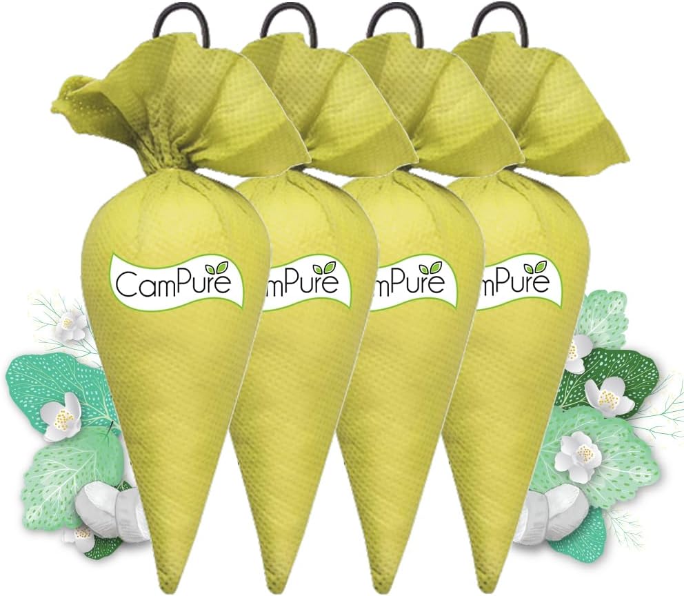 CamPure Camphor Cone (Mogra) Pack of 4-100% Organic | Air Freshener For Car, Wardrobe, Office Cabin's, Drawers, Travel Bag & Bathroom