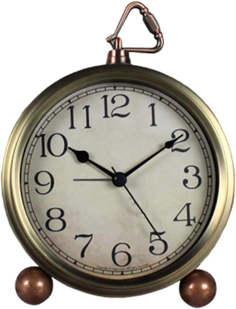Vintage Retro Alarm Clock Desktop Analog Silent Non-Ticking Table Clock Home Office Decor Without Battery Number Display