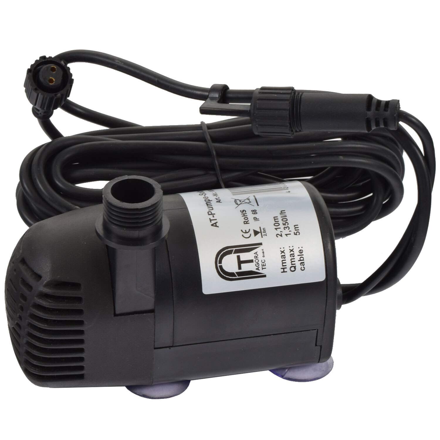 Agora-Tec® Solar Bachlauf - Pumpen - Set mit Akku und LED Licht AT-20W-BLH-V2.0_monokristallin