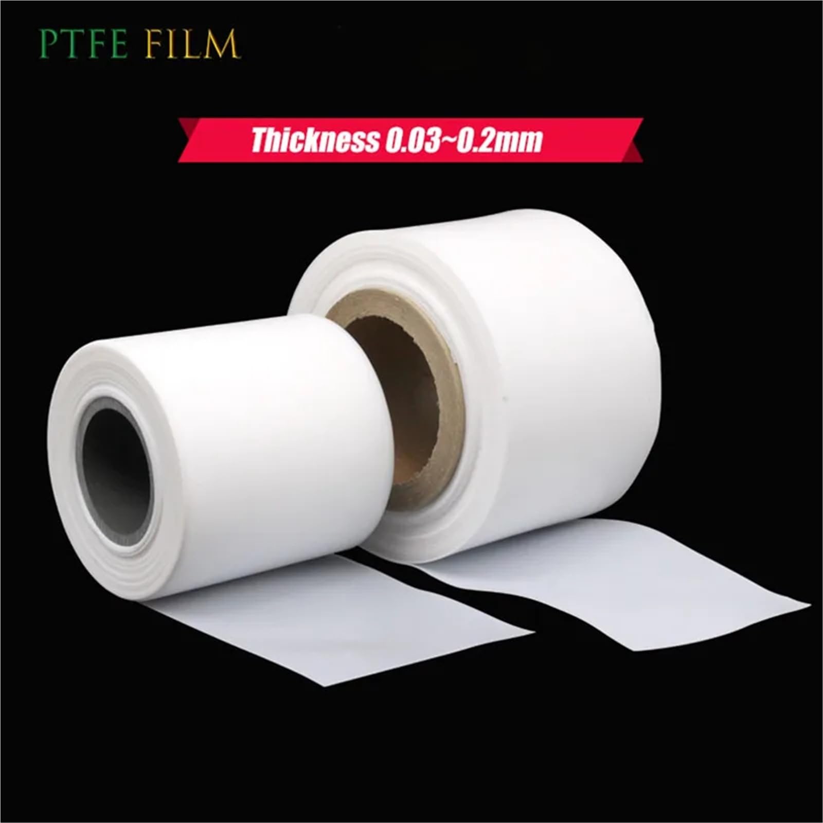 Ptfe-Folien Platte Weiße 0,03–0,2 mm dicke Polytetrafluorethylenplatte(0.2x50mm 5M)
