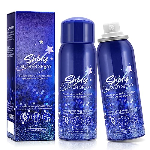 MKNZOME Spray Purpurina Cuerpo y Pelo, Maquillaje en Spray de Polvo de Hadas Purpurina Corporal de Maquillaje Festival, Spray Purpurina Maquillaje de Cabello Cara Corporal